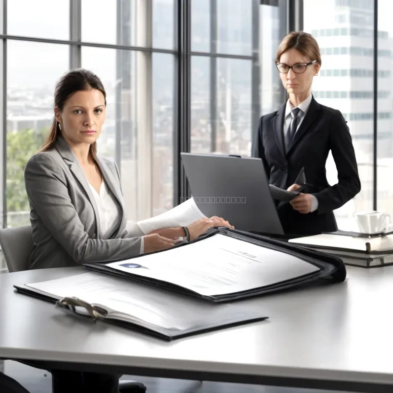 Legal documents and compliance checklist on desk